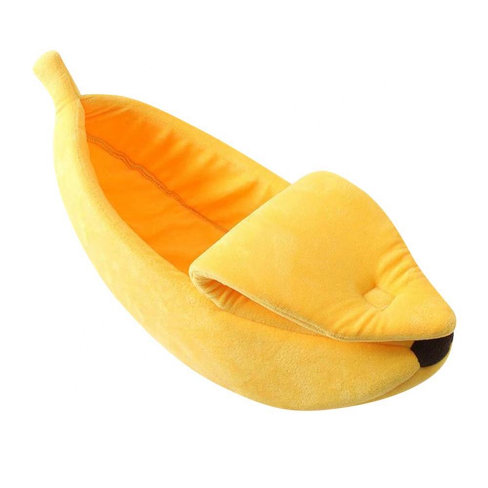 

Banana Shape Pet Dog Cats Nest Soft Winter Puppy Kitten Warm House Bed Pet Sleeping Basket Dog Cushion Cat Accessories Gatos 40cm x 15cm x 10cm жовтий