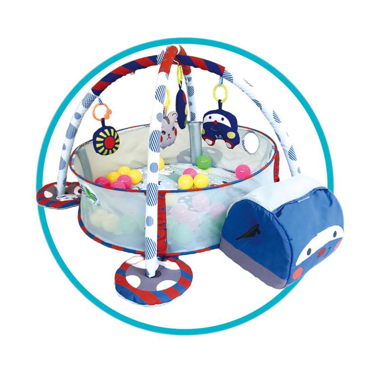 Multifunctional Baby Ocean Ball Play Mat with Gym Rack and Fence