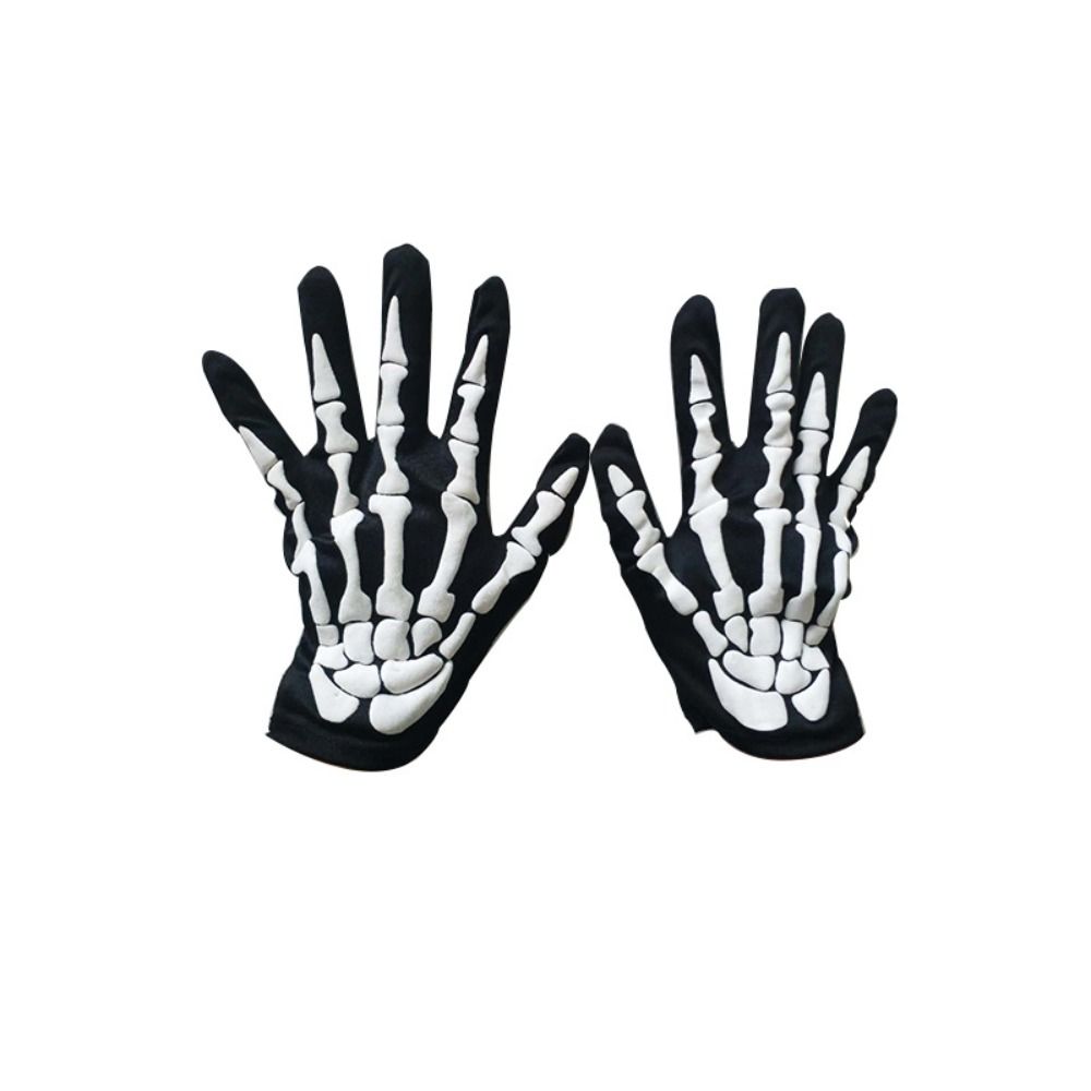 Bloody Stockings Halloween Gloves Full Finger Ghost Bone Skeleton Long Gloves Polyester Cosplay Decorations Gothic Gloves Unisex