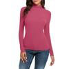 Women's Thermal Long Sleeve Shirts Slim Mock Turtleneck Pullover Basic Undershirts Compression Base Layer Top for Work Home Vacations