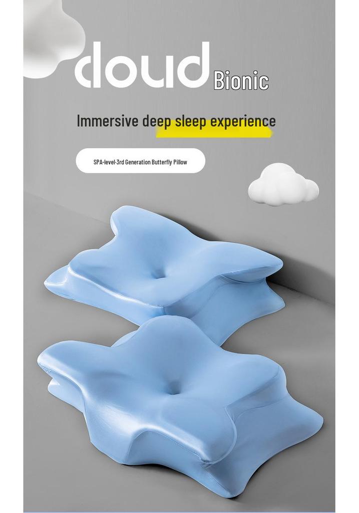 Butterfly Memory Foam Pillow: Zero Pressure Sleep Aid for Neck Protection and Side Sleepers