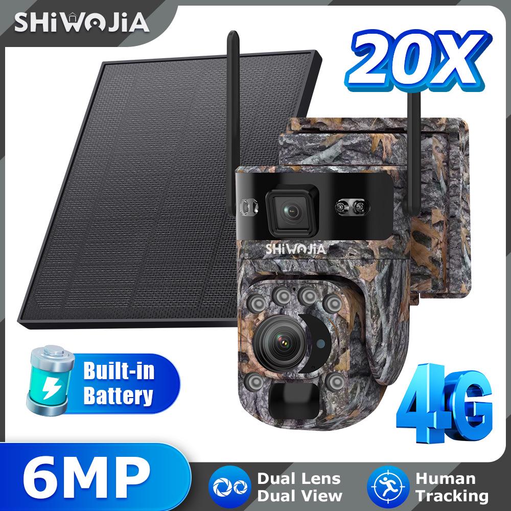 

4G Solar-Powered Camouflage Camera: HD, 20X Zoom, Day/Night Vision, Low Power 6MP-WIFI Version