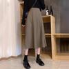 Women's Black Slimming High-Waisted A-Line Midi Skirt - Spring/Summer 2025 Collection