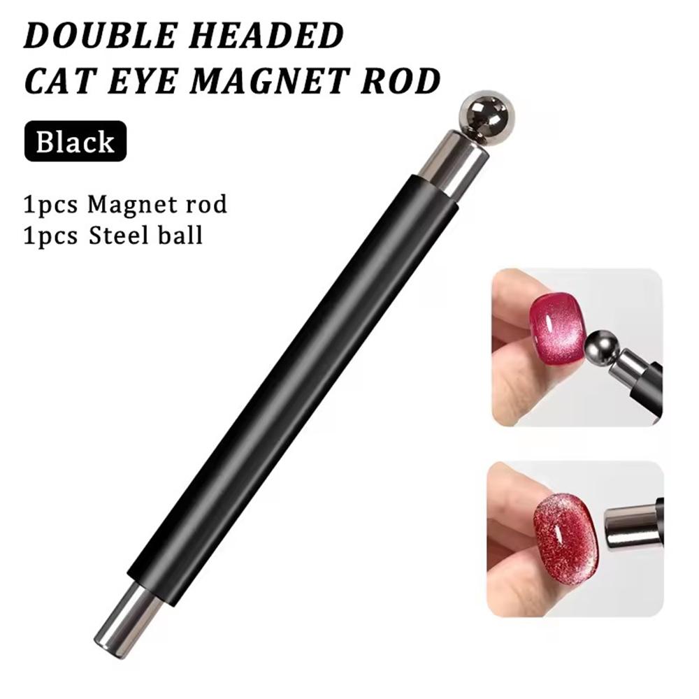 LINMANDA Cat-Eye Nail Magnet Double-Headed Cylindrical for Use with Cat-Eye Gel Nail Polish Suitable for Home and Nail Salon Use