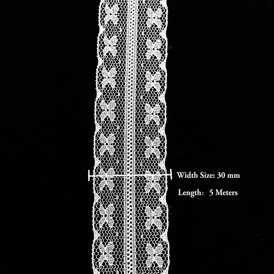 5 Meters White & Black Lace Ribbon Assorted Floral Trims for Gift Wrapping Christmas Wedding Decor DIY Crafts Sewing Accessories