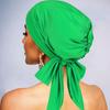 Turban Head Cover With Bow Tie Elastic Hat For Breathability