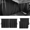 4pcs Black Car Privacy Curtain Set Detachable Privacy Travel Nap Car Window Sunshade Cover Night Car Camping Simple Curtain