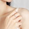 CARLIDANA Unisex High-End Stainless Steel Zircon Ring Crossover Shape Fashionable Light Luxury Exquisite Ins Index Finger Ring