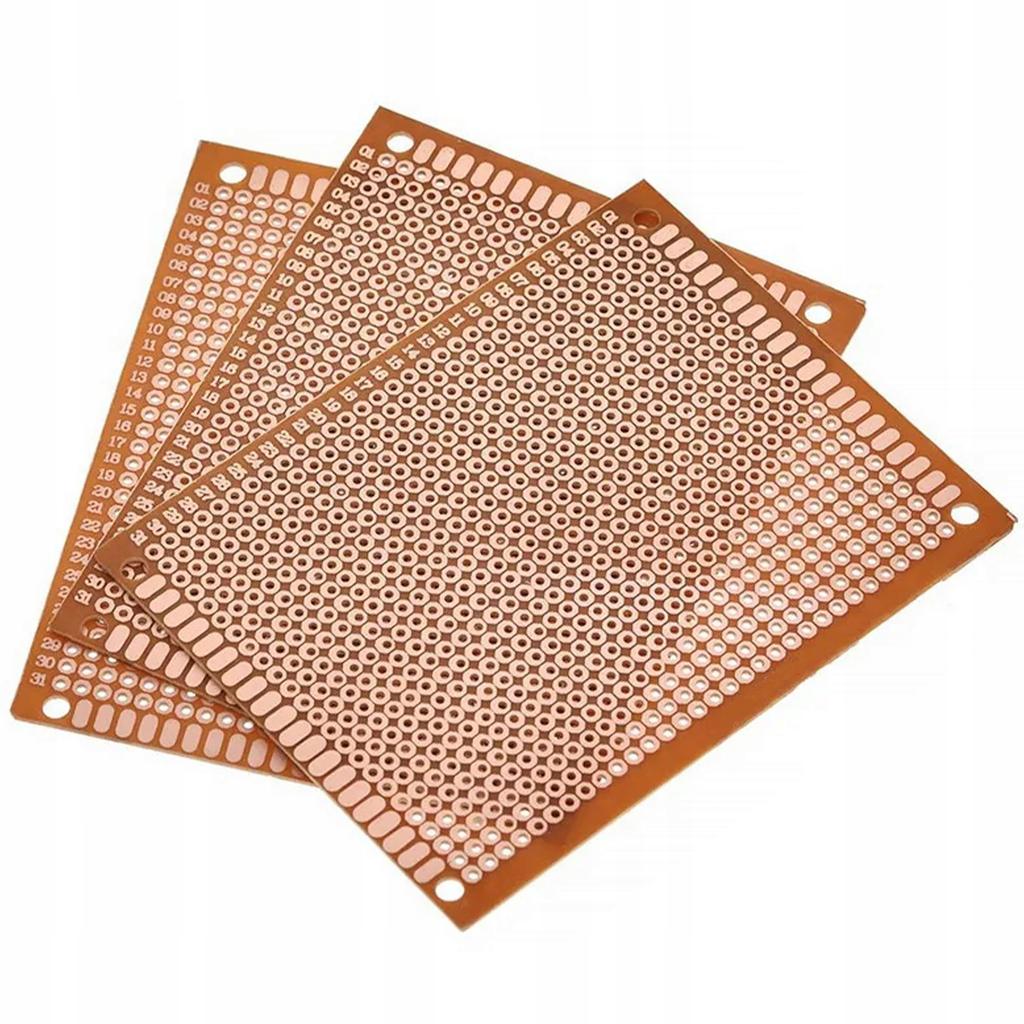 Rosfix Płytka Prototypowa Jednostronna 90 X 150 Mm – Do Budowy Układów THT | Raster Otworów 2,54 Mm | 4 Otwory Montażowe
