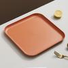 Inyahome Set of 1/4/10 Wheat Straw Square Dinner Dish Snack Dessert Plates for Vegetable Fruit Cake Bread Serving Plate Tray