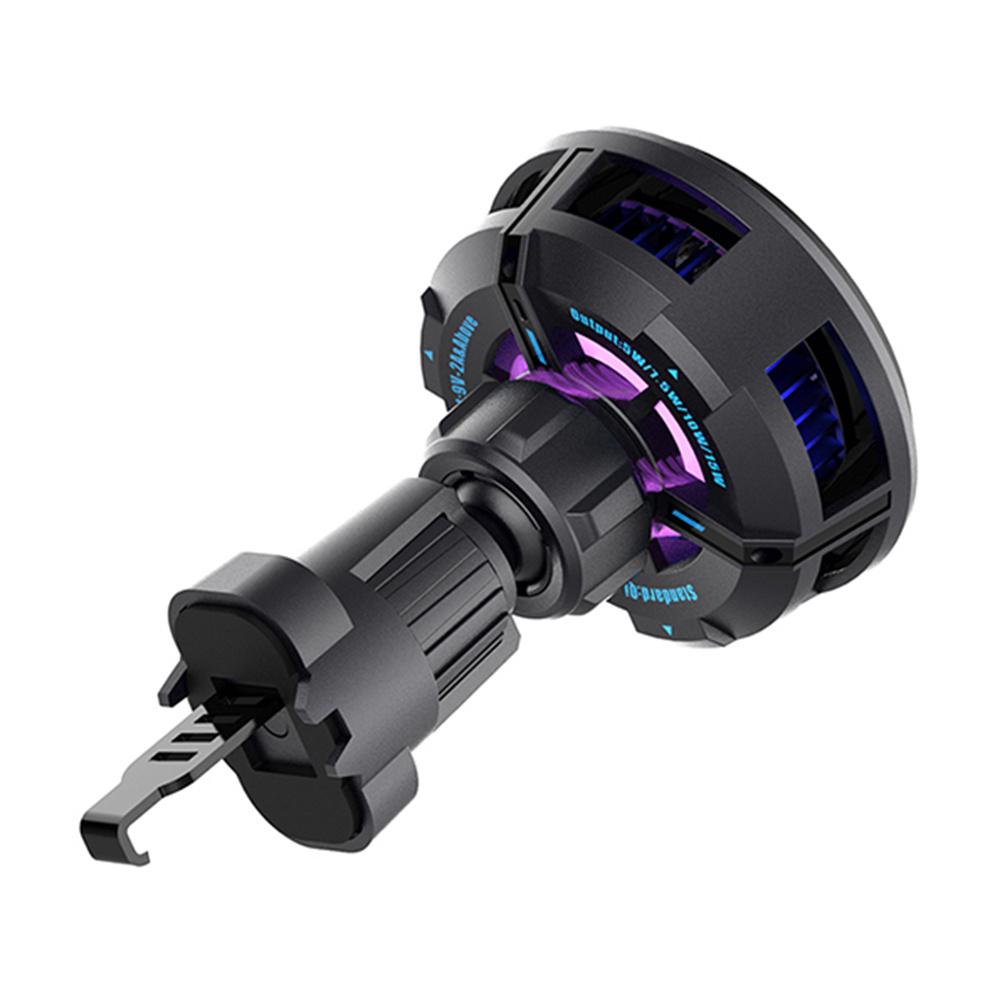 

Q7 Semiconductor Cooling Car Air Vent 15W Magnetic Wireless Charger with RGB Light