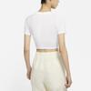 Nike Crop Tops Women's White Crew Neck Moderate DD1329-100