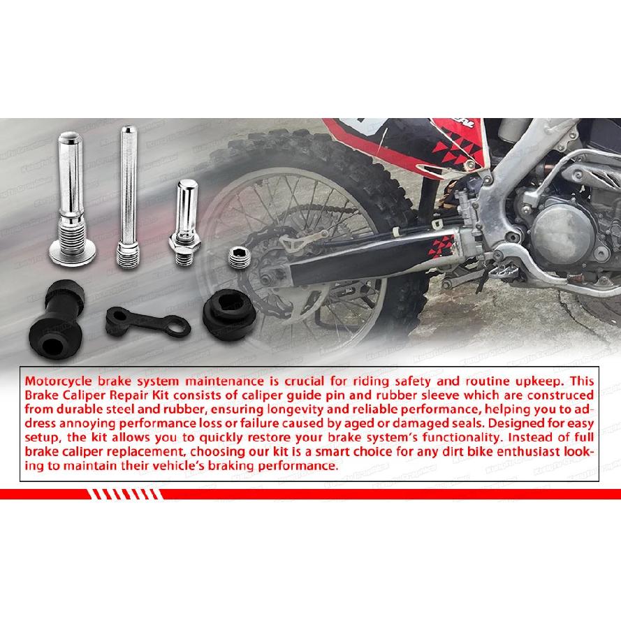 Motorrad Hinterradbremse Reparaturkit Bremssattelschrauben Bolzen Bremssystem für Nissin/NISIN Bremssattel CRF KXF YZF RMZ