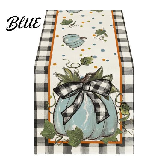 Kitchen Table Runner Print Seasonal Inch Pumpkin Runner 13x72 for Fall Maple Leaf Autumn Festive