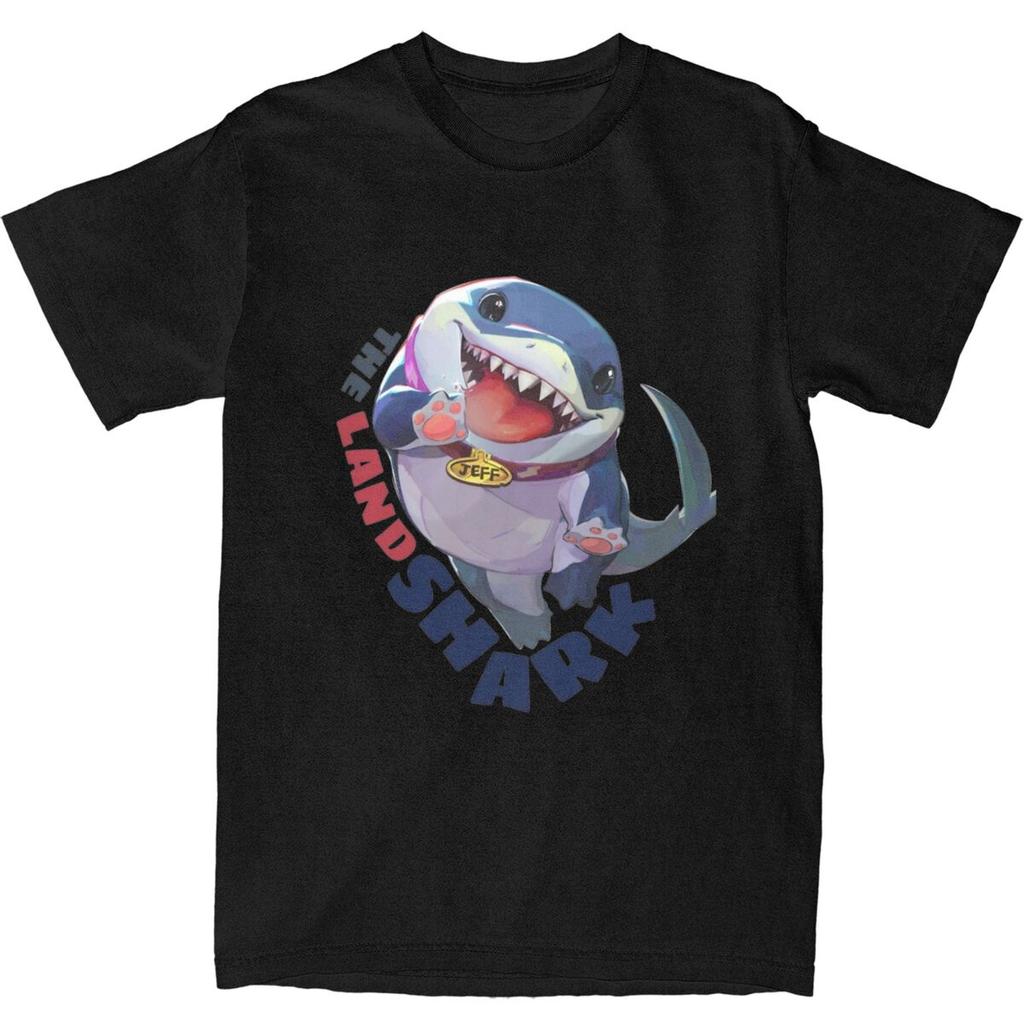 Men Women Jeff The Land Shark T Shirt 100% Cotton Printed T-Shirt Clothing Outfits