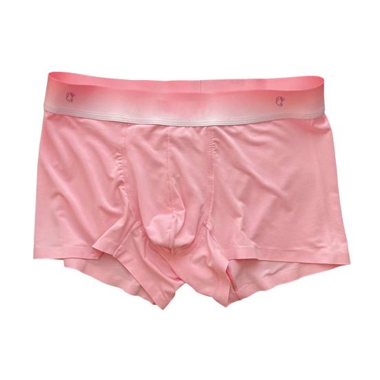 Men Boxer Underwear Letter Print Gradient Color Design Shorts Briefs Mid-rise Elastic Waistband