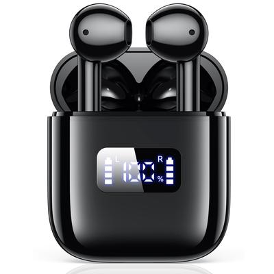 Bluetooth Wireless 48 Hours Deep LED IPX7 Instant Bluetooth Earbuds with Fast Compatible with and Web Conferencing Earbuds, Playtime, Bass, Display,