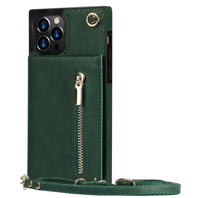 Zipper Wallet For Iphone 14 13 12 Mini 11 X Xr Xs Pro Max 7 8 Plus Case With Card Holder Lanyard Strap Crossbody Leather Cover