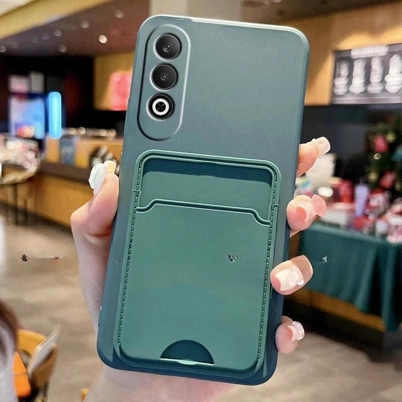 For Oneplus Nord Card Slot Wallet Holder Cover for One Plus Nord CE 4 ACE Ultra Raicng ACE Pro Matte Soft Silicone Case