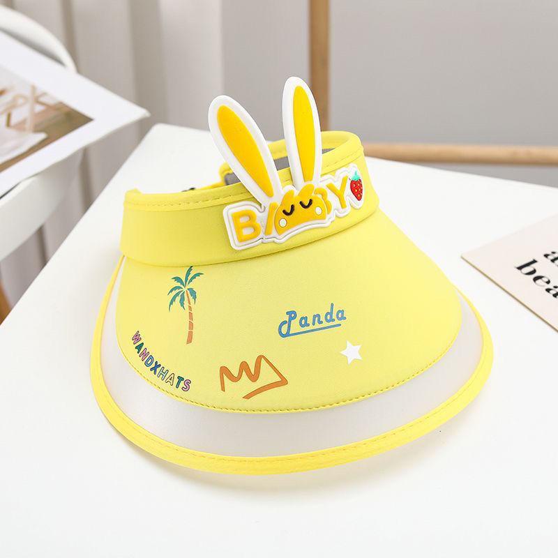 Children's Cute Cartoon Bunny Visor Hat for Boys and Girls, Sun Protection, Breathable, Summer UV Protection Sun Hat