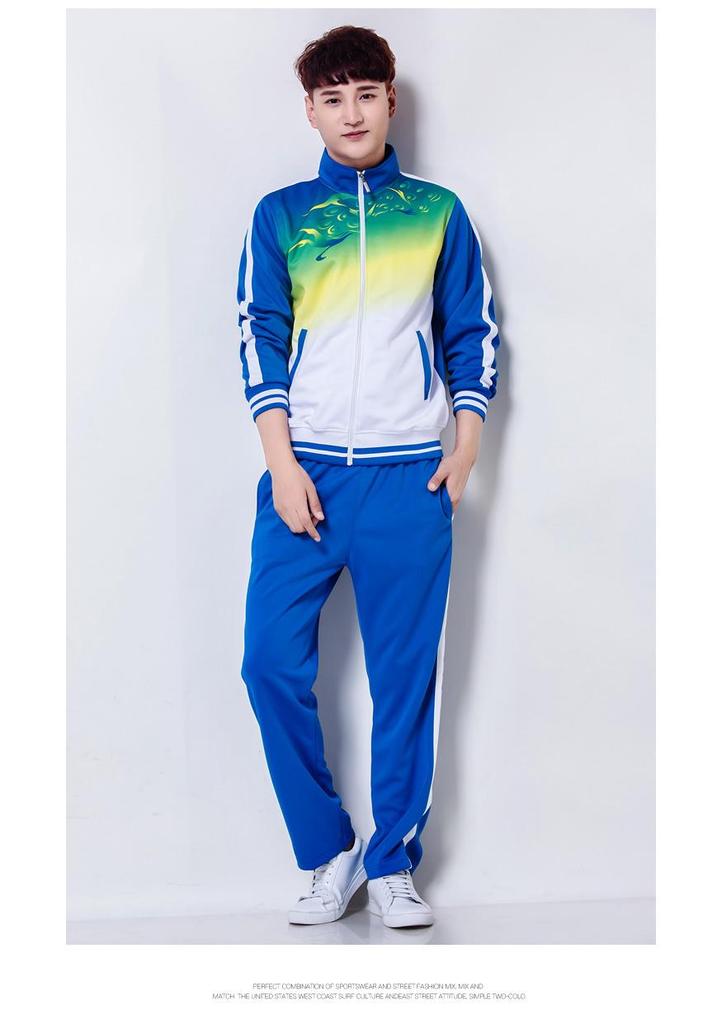 Silk Long Sleeve Sports Suit - Spring & Autumn, Plus Size, Middle-Aged & Elderly Square Dance/Fitness Wear