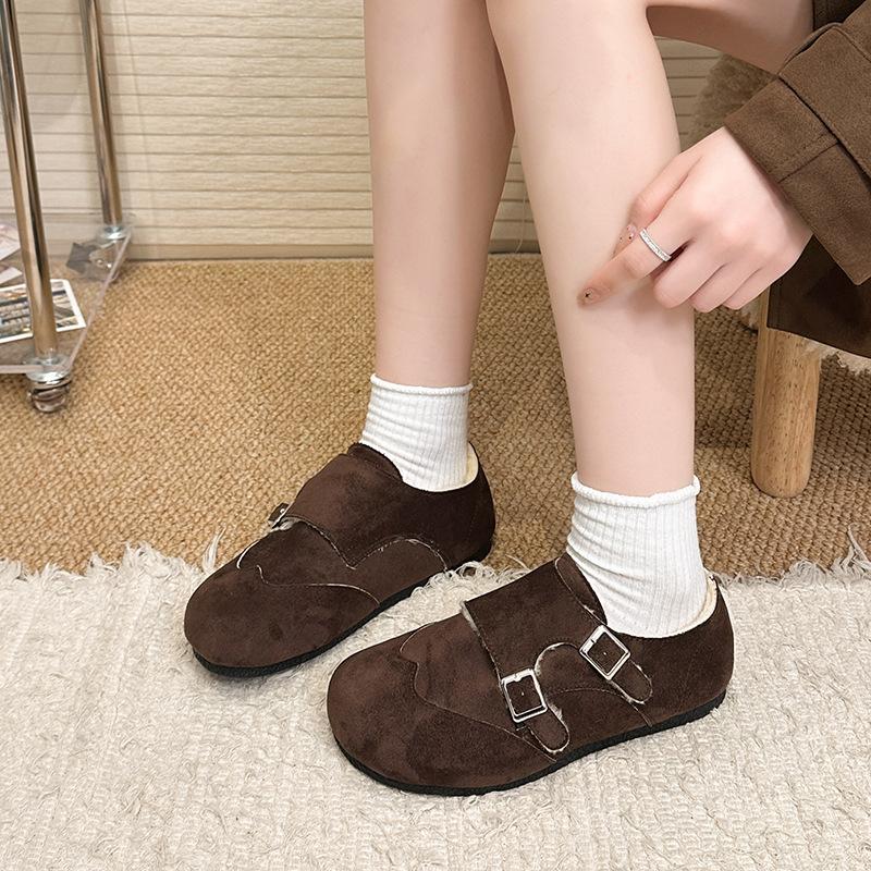 Women's soft elastic a footstool heightening winter warm cold padded snow boots non-slip wear leisure sports leather cotton boots Le Fu shoes