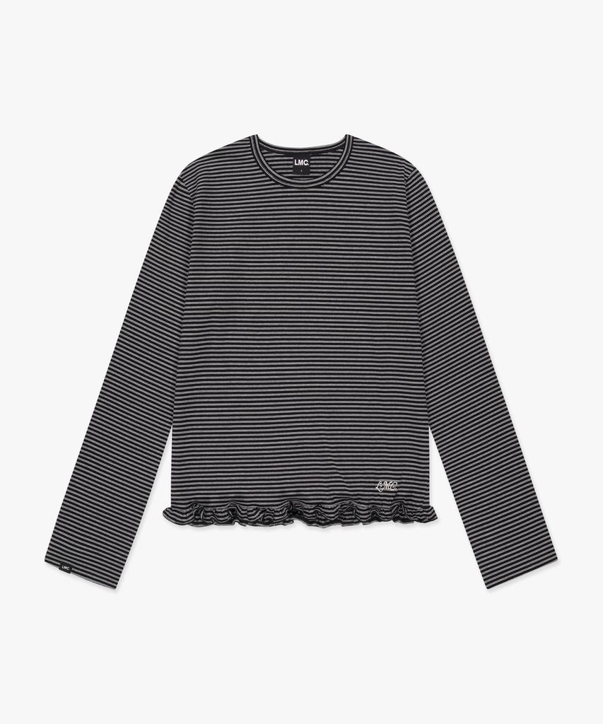 LMC Wm Frill Long Slv Tee Black
