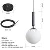 Melkekule Lysekrone Belysning Moderne LED Glass Pendellampe Messing Soverom Spisestue Trapper Tak Hengende Lampe Lysekroner Romdekor