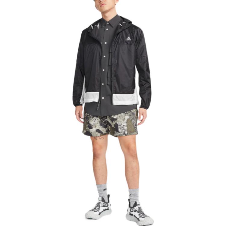 Nike Giacca a vento con cappuccio con zip Cinder Cone Uomo Giubbotti Nero DB0979-045
