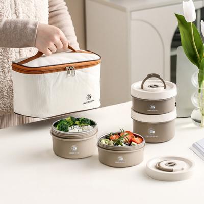 Pojemnik na lunch ze stali nierdzewnej 304, pojemnik na lunch, izolowany pojemnik na lunch, wielowarstwowy pojemnik na lunch można podgrzewać w kuchence mikrofalowej
