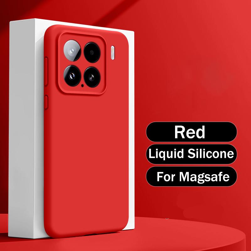 Liquid Silicone For Magsafe Case for Xiaomi Mi 15 13 14 12 Pro Ultra Redmi K50 K60 K70 K80 Matte Soft Magnetic Skin Cover