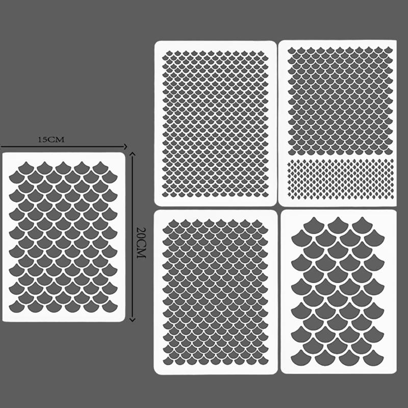 Fiskskalsmall Ansiktsmålningsmallar Mallar För Målning Sminkmall Återanvändbara Ansiktsmålningsmallar