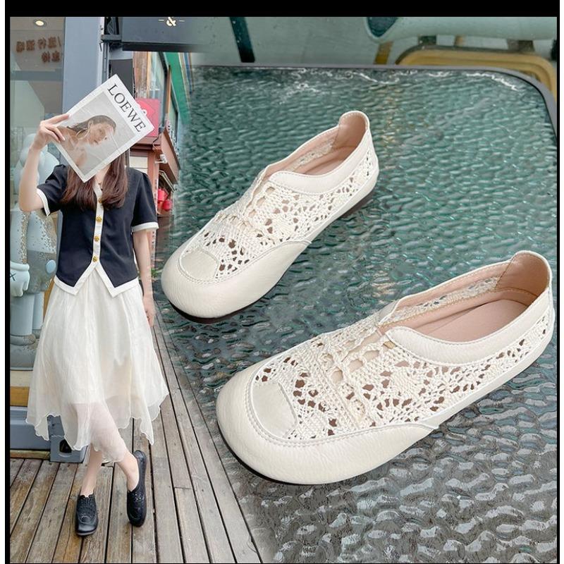 

Модные женские сетчатые повседневные сандалии-лодочки с мелким вырезом 2024 Лето Новая мода Дышащие Уютные Мягкие Дизайнерские 35 бежевый