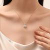 Rose Gold Geometric Zircon Necklace Women's Temperament Simple Personality Pendant