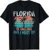 Retro Palm Trees Florida Vibes Funny T-Shirt for Sunshine Lovers
