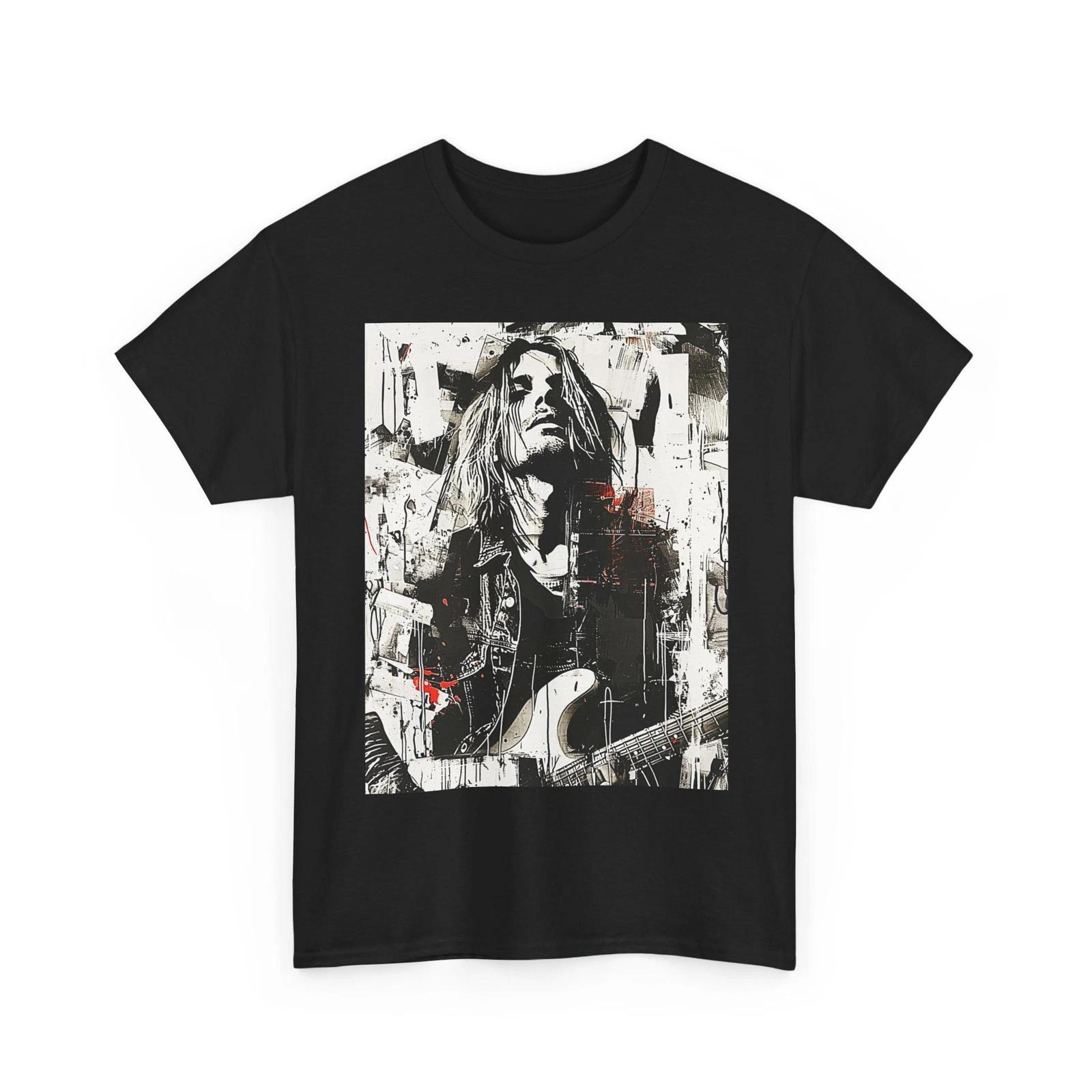 KURT COBAIN NIRVANA ART TEE Tshirt GIFT MEN WOMEN GRUNGE SHIRT ROCK PUNK METAL 2XL