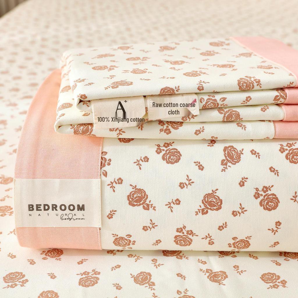 A-Class 100% Cotton Coarse Cloth Soft Bed Sheet for All Seasons