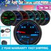 Universal 2'' 52mm Car Turbo Boost Gauge Vacuum Pressure Meter -1~2 Bar 12V Auto Mechanical Boost Meter 7 LED Colors Display