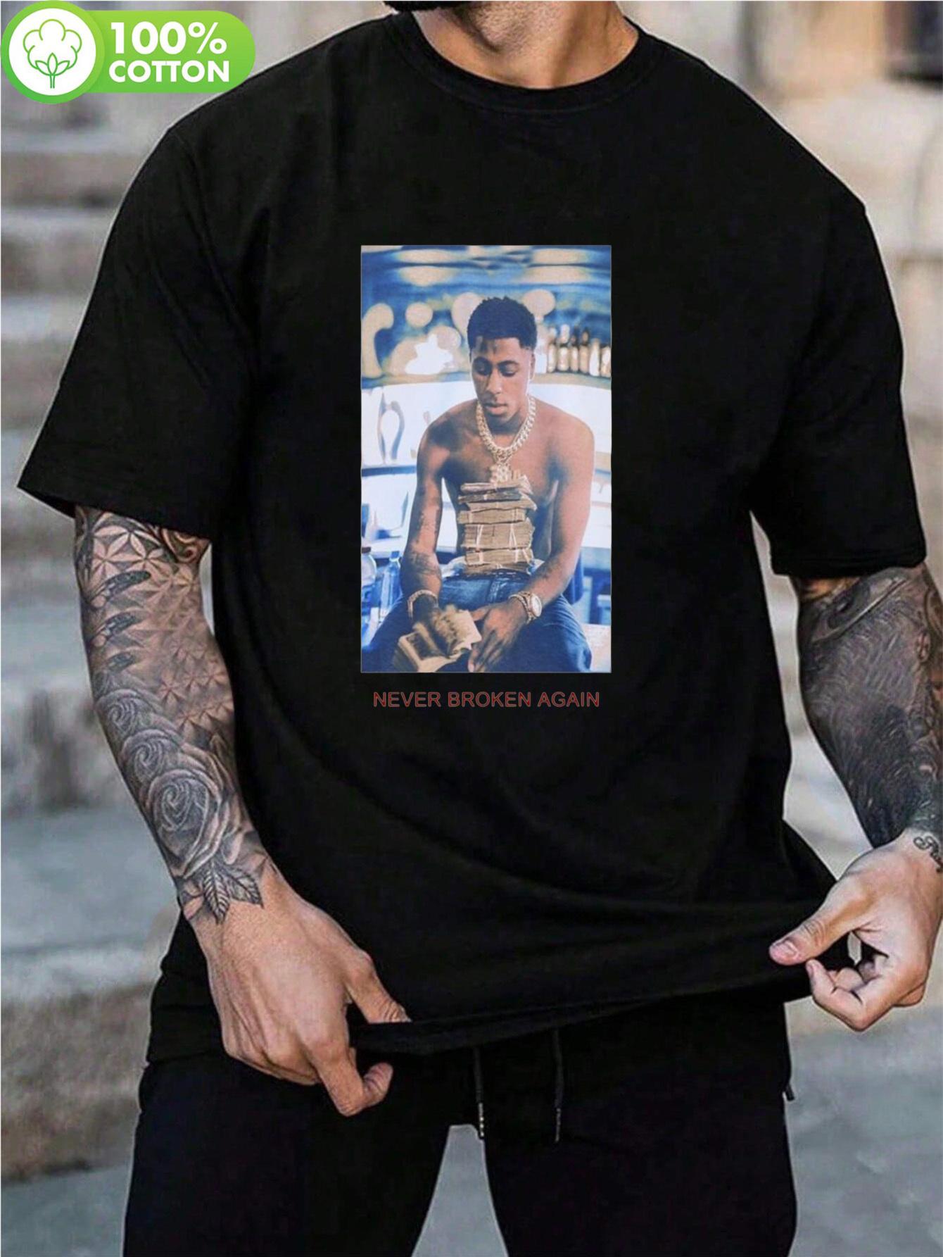 Never Broken Again Graphic Tshirt - 100% Cotton Breathabl... XXL