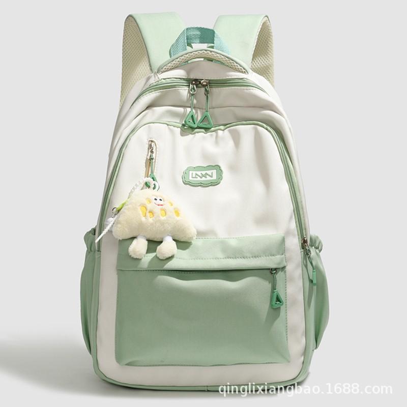 Schoolbag Premium Sense Backpack 1011 New Female College Student School Bag Computer Bag Large Capacity Backpack Short Trip Bag