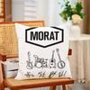 MMorat Band Pillow Case Plush Pillow Cases Home Decoration Pillow Cover for Sofa Bed Chair Living Room