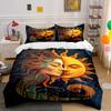 Sun and Moon Faces. Bedding Sets Duvet Cover Sets Duvet Covers Pillowcases(1* Duvet Cover 2* Pillowcases Without Duvet Insert)