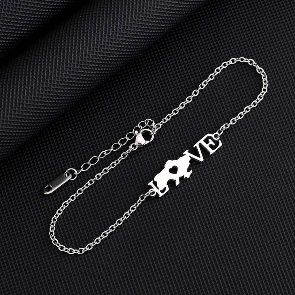 Braccialetti a Catena Donna Uomo Braccialetti Mappa Paese Gioielli Materiale Acciaio Inossidabile