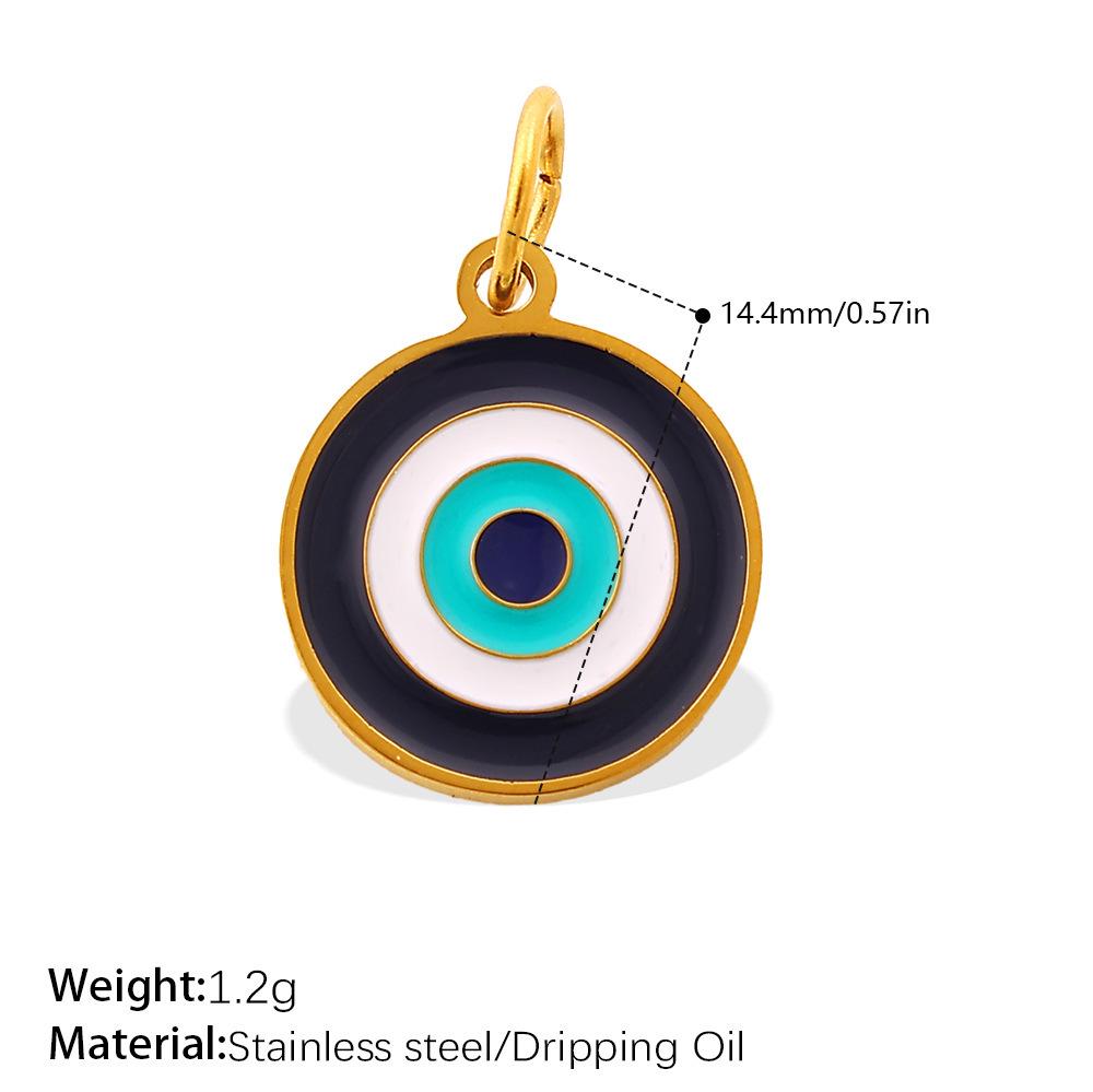 Cross-border Rhinestone Evil Eye Stainless Steel Pendant & Keychain Bracelet Collection