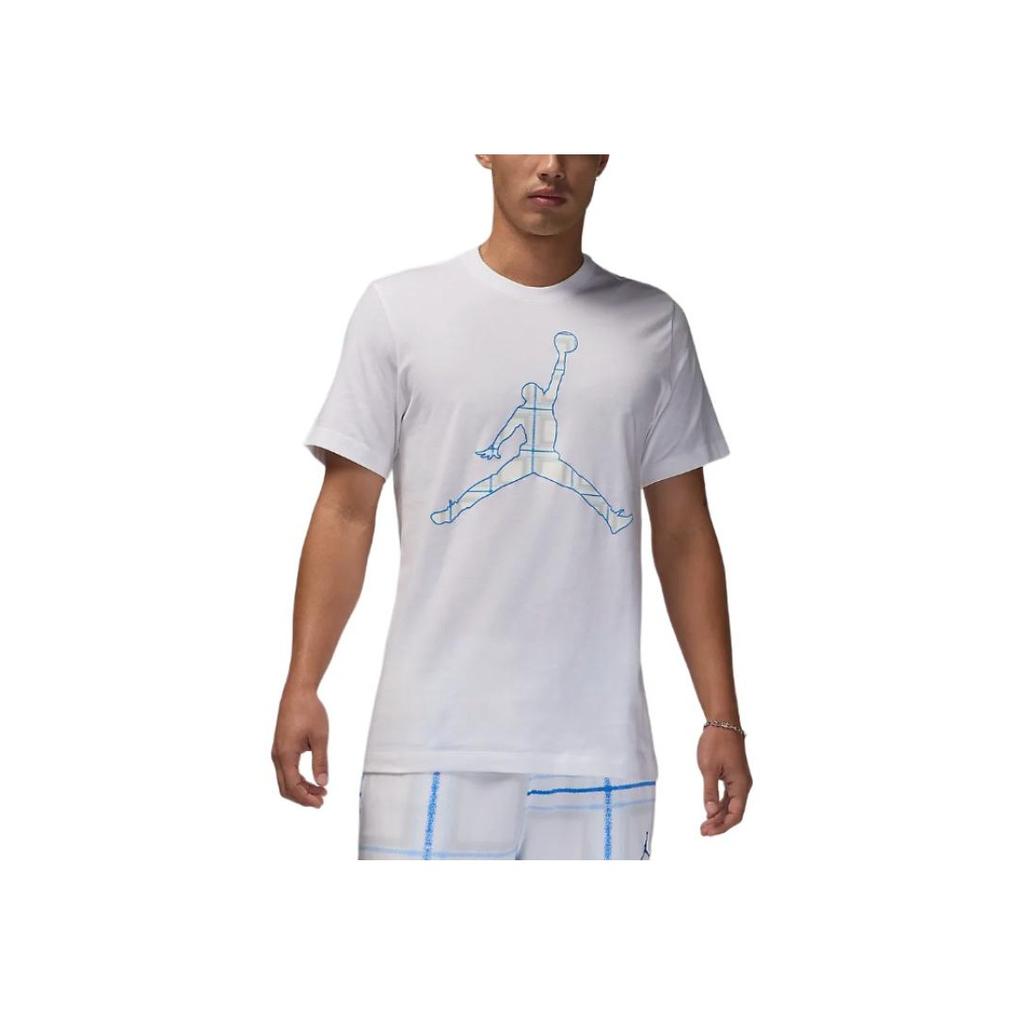 Jordan Flight Essentials Cotton Crew Neck Short Sleeve T-Shirt Men Tops White FZ1977-100