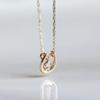 Diamond K10YG Horseshoe Necklace for Women [cui-cui]