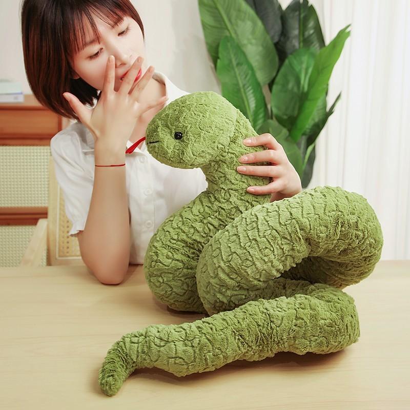 Adorable Stevie Snake Plush Toy Soft Green Comforting Cuddle Buddy