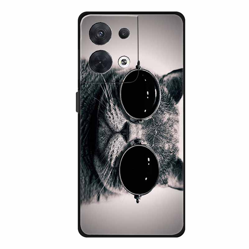 Animal Case For Oppo Reno 8 5G Soft Silicone Wolf Back Cover for OPPO Reno8 Pro + Plus Coque Reno 8 Pro 5G Cartoon CPH2359 Funda