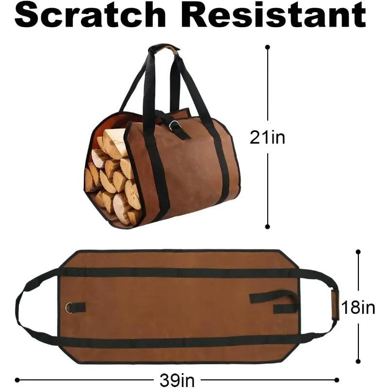 Multipurpose Firewood Storage Bag Water Resistant Tear Resistant Large Log Carrier For Garden Patio Camping Fireplace Outdoor