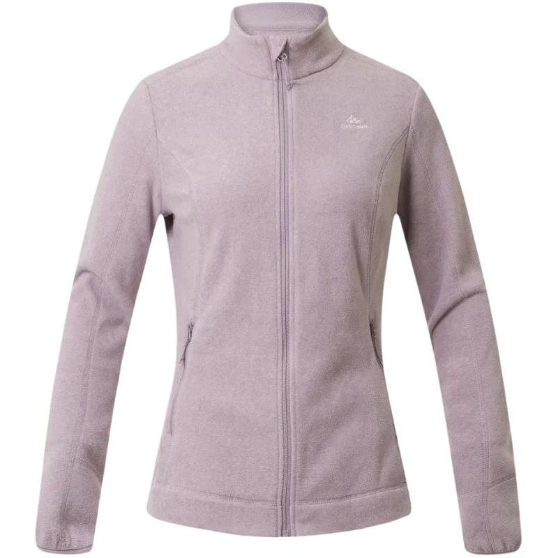 

DECATHLON MH120 Куртка с длинным рукавом на молнии с плотным воротником женская фиолетовая/светло-серая 2XL